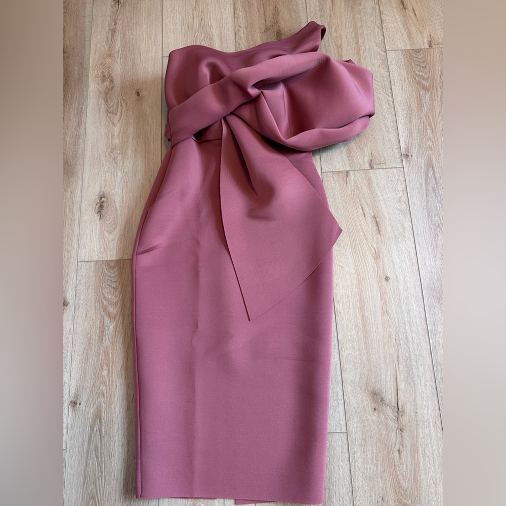 ASOS Pink Asymmetrical Sheath Cocktail Dress